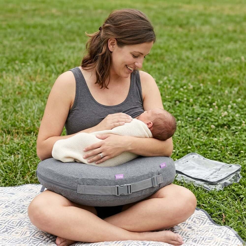 Frida Mom Adjustable Breastfeeding & Lactation Pillow – Gray